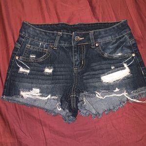 Distressed denim shorts size 3 (small)